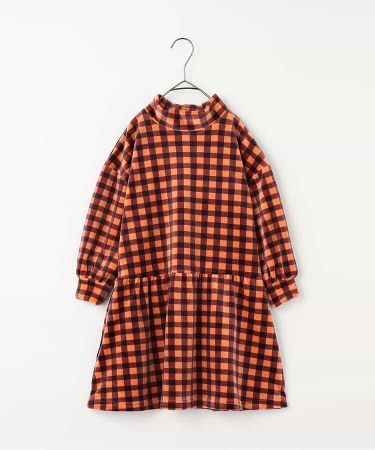 天鵝絨觸感柔軟絨毛保暖連衣裙 Link