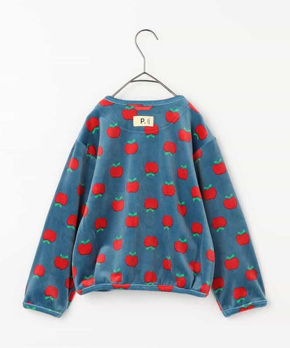 天鵝絨觸感柔軟絨毛抓絨按扣開衫