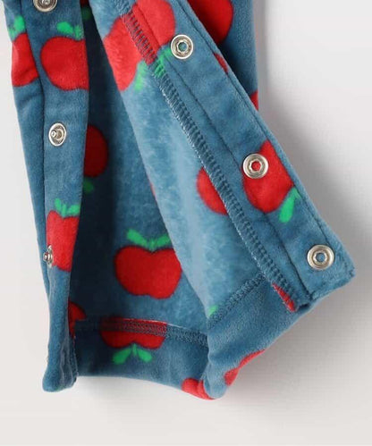 天鵝絨觸感柔軟絨毛保暖連體衣 Link