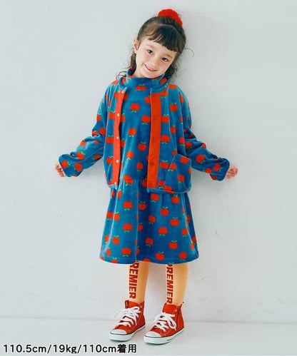 天鵝絨觸感柔軟絨毛抓絨按扣開衫