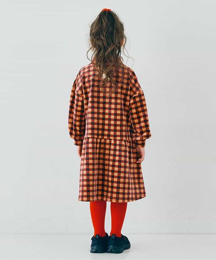 天鵝絨觸感柔軟絨毛保暖連衣裙 Link