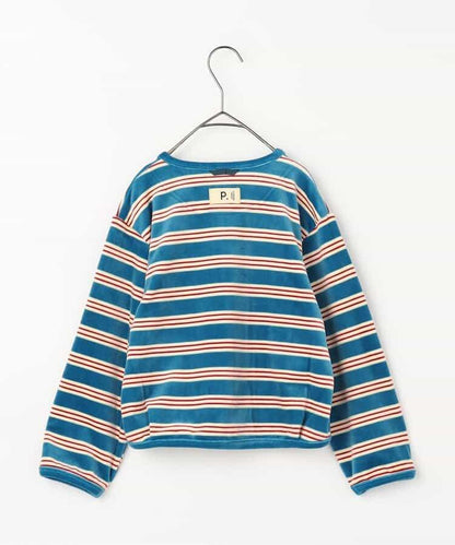 天鵝絨觸感柔軟絨毛抓絨按扣開衫