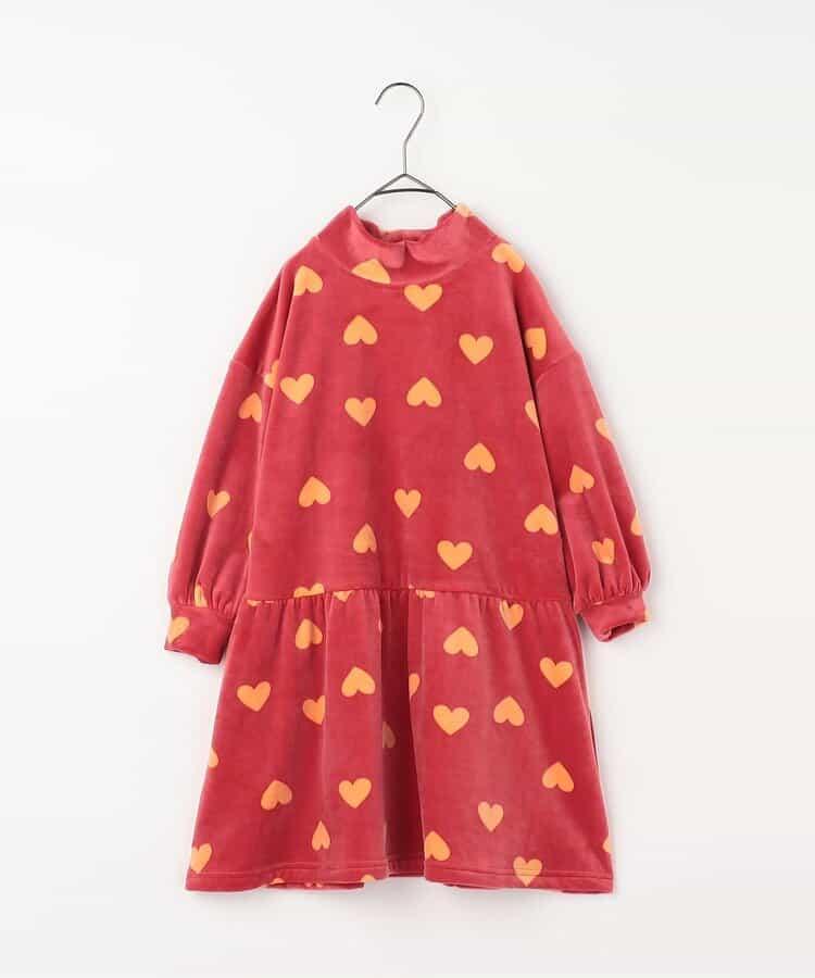 天鵝絨觸感柔軟絨毛保暖連衣裙 Link