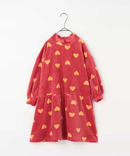 天鵝絨觸感柔軟絨毛保暖連衣裙 Link