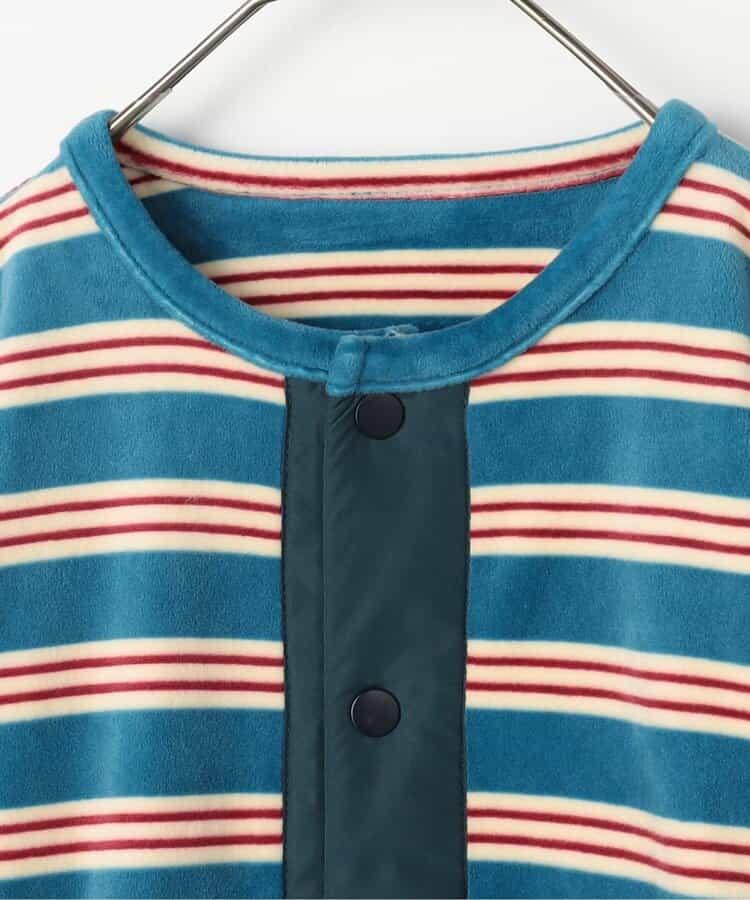 天鵝絨觸感柔軟絨毛抓絨按扣開衫