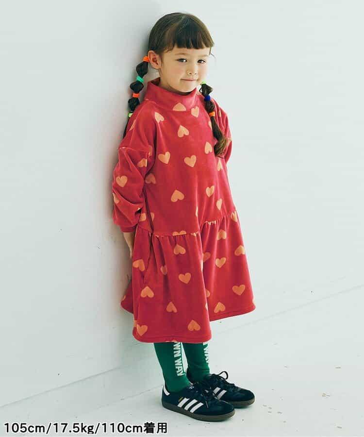 天鵝絨觸感柔軟絨毛保暖連衣裙 Link