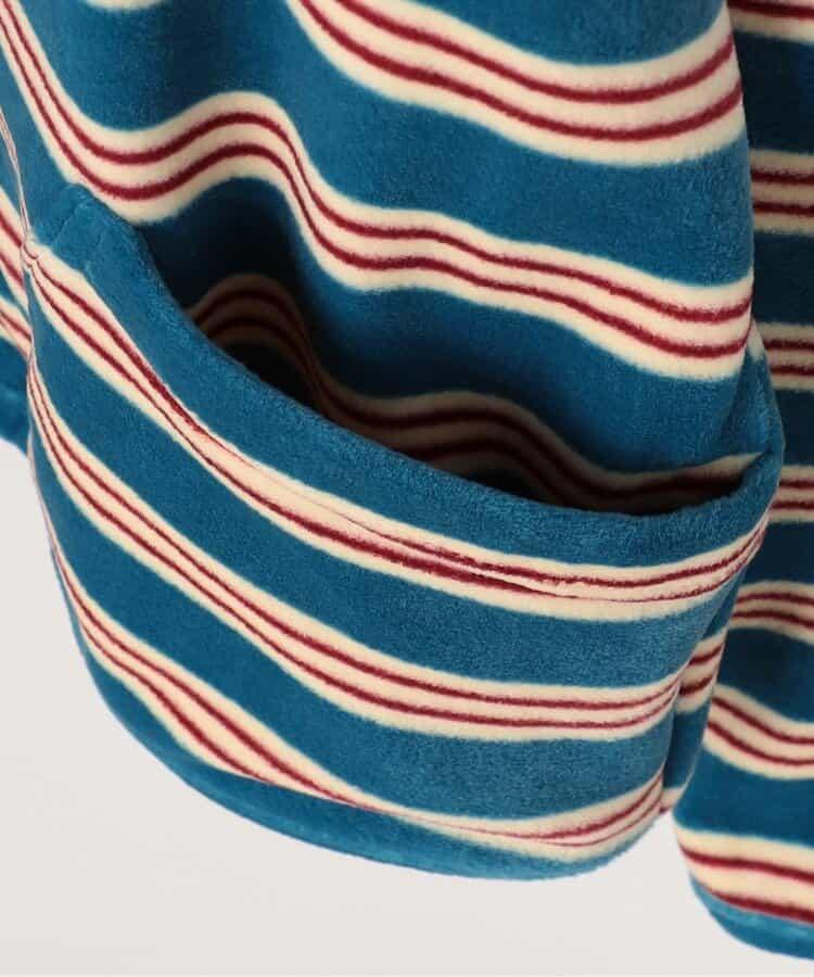 天鵝絨觸感柔軟絨毛抓絨按扣開衫