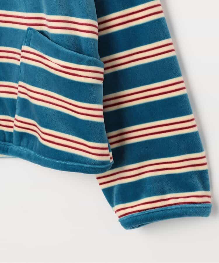 天鵝絨觸感柔軟絨毛抓絨按扣開衫