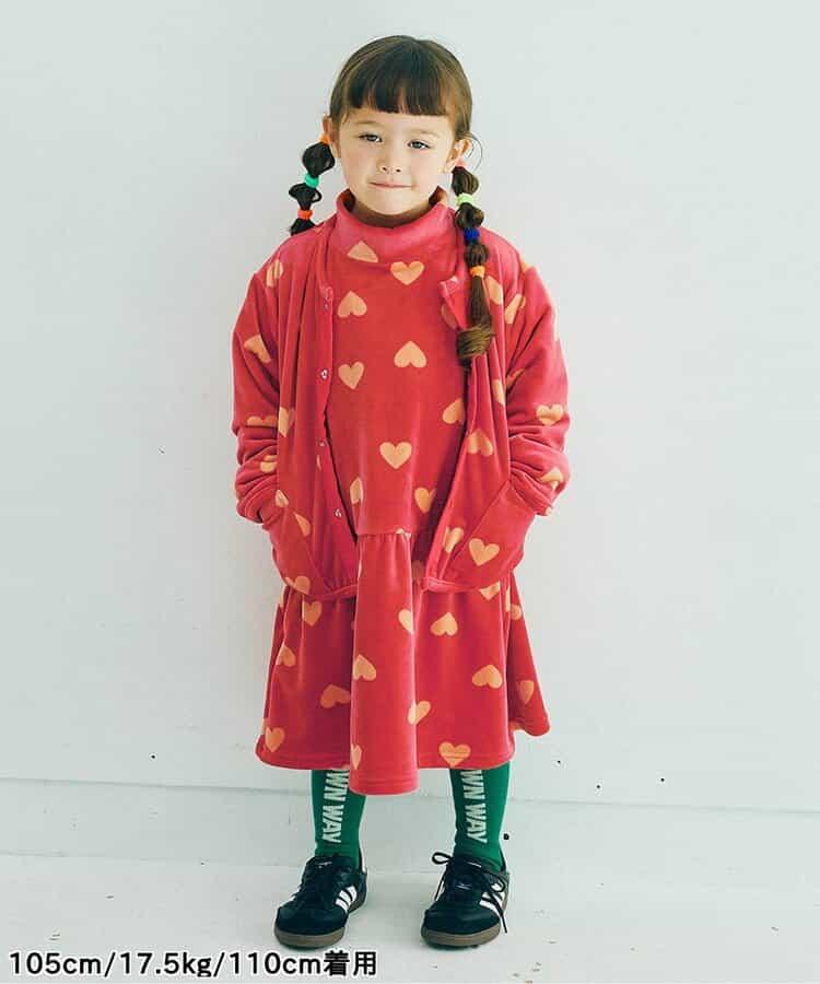 天鵝絨觸感柔軟絨毛保暖連衣裙 Link