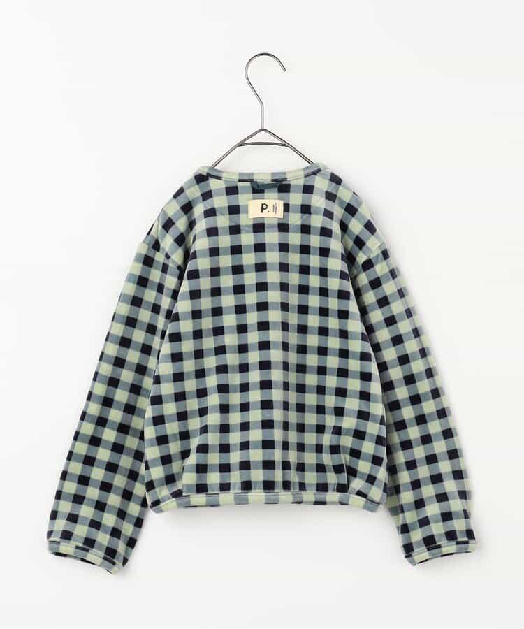 天鵝絨觸感柔軟絨毛抓絨按扣開衫