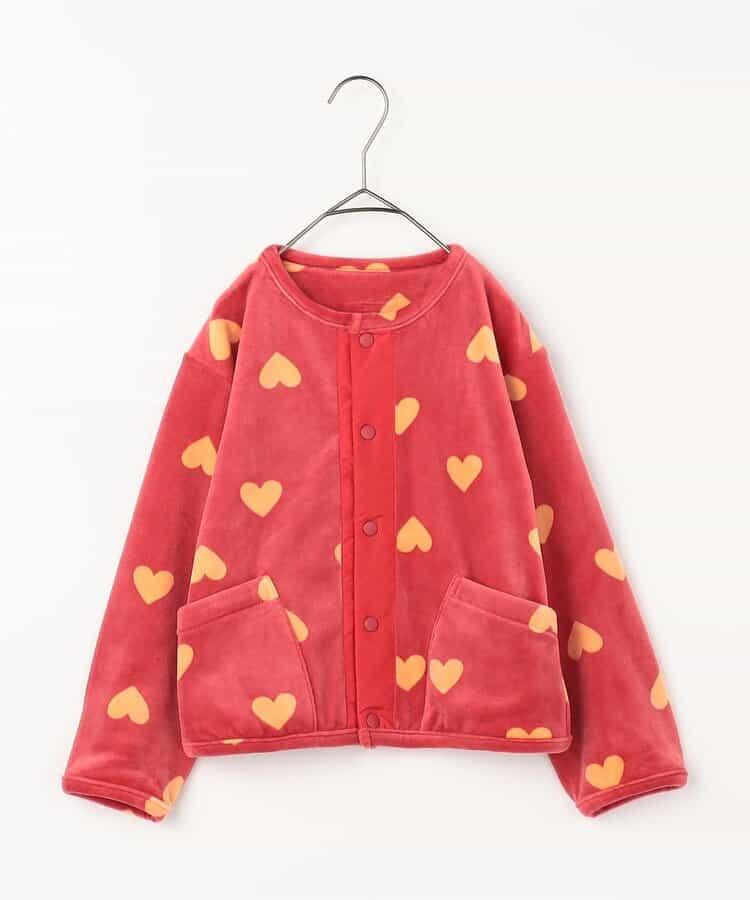 天鵝絨觸感柔軟絨毛抓絨按扣開衫