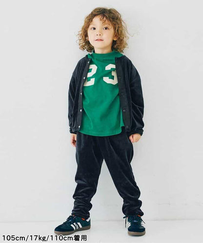 天鵝絨觸感柔軟絨毛抓絨按扣開衫