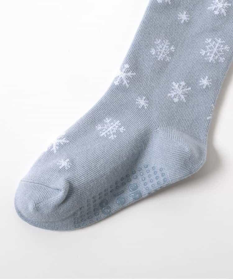 愛心雪花圖案連褲襪