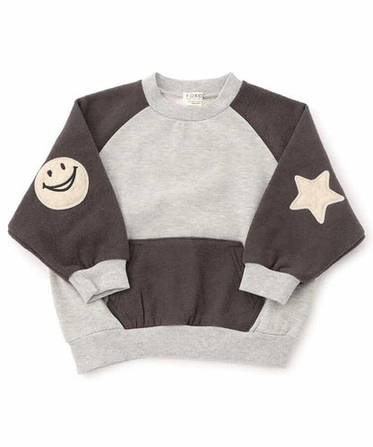 肘部補丁插肩袖衛衣