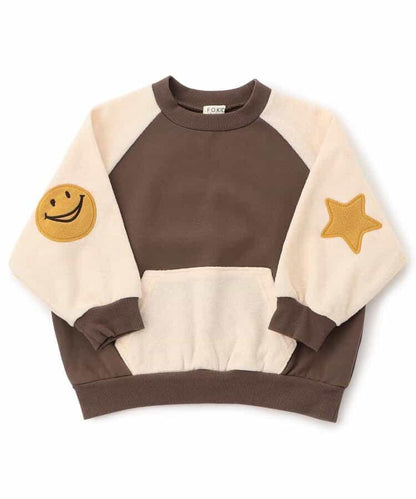 肘部補丁插肩袖衛衣