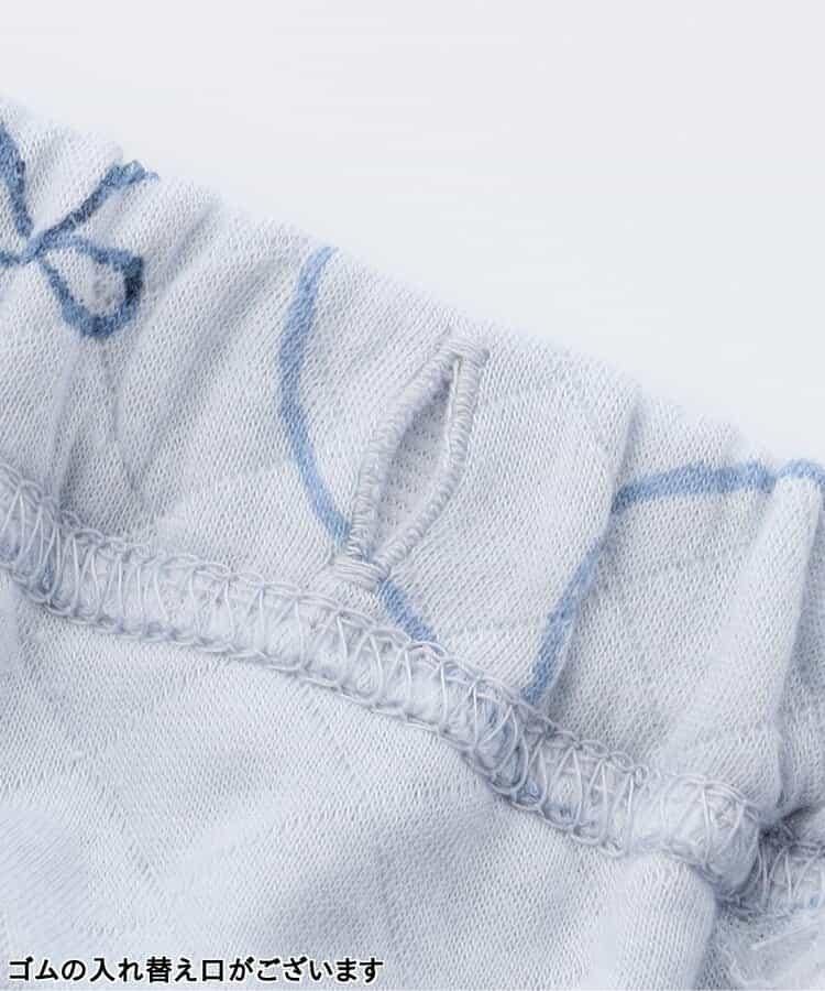 蝴蝶結圖案針織絎縫荷葉邊家居服