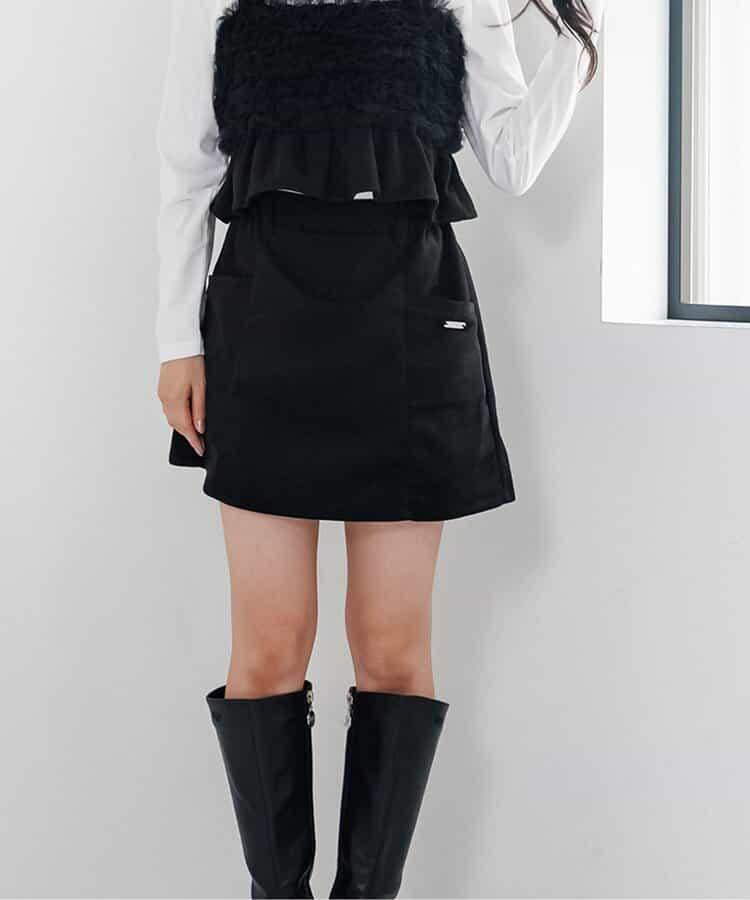 【套裝可搭配】麂皮半身裙褲