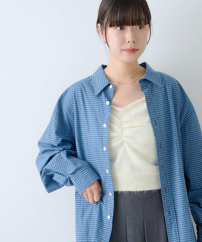 【Kastane】短款格子襯衫