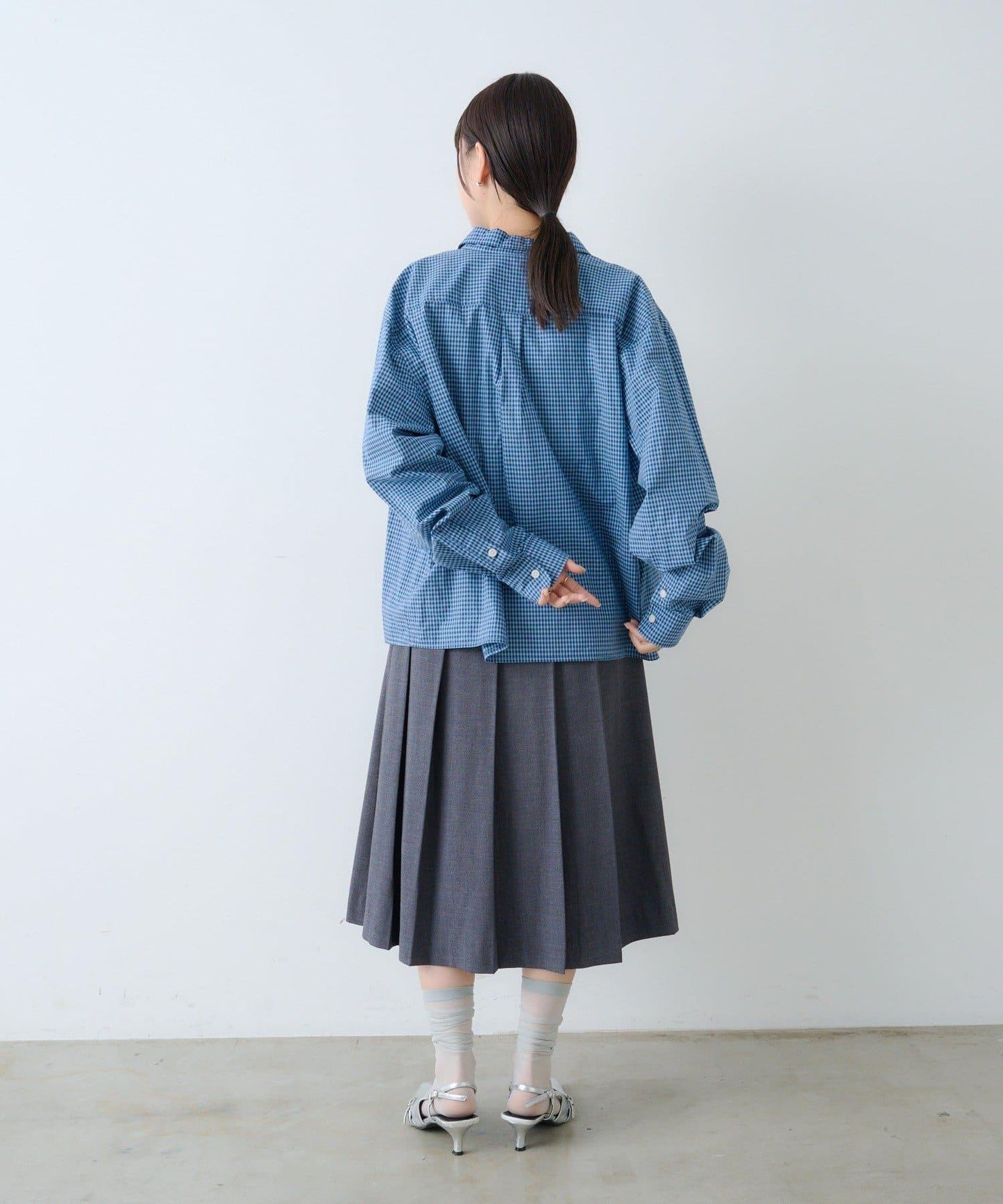 【Kastane】短款格子襯衫