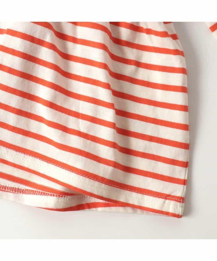 蝴蝶結條紋荷葉邊T恤