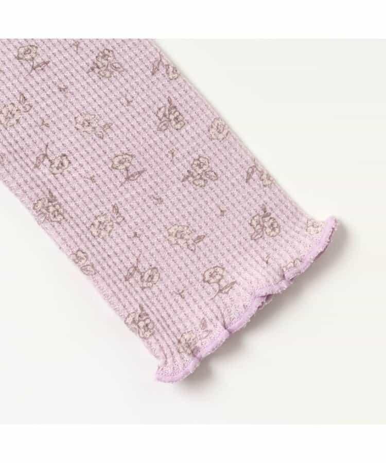 肩部荷葉邊華夫格T恤