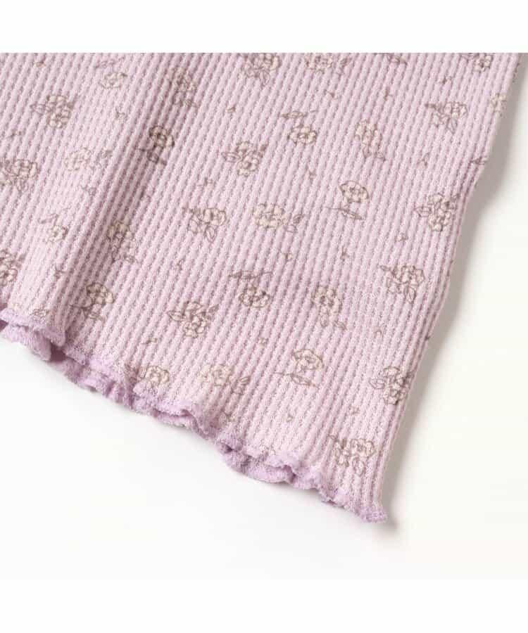 肩部荷葉邊華夫格T恤