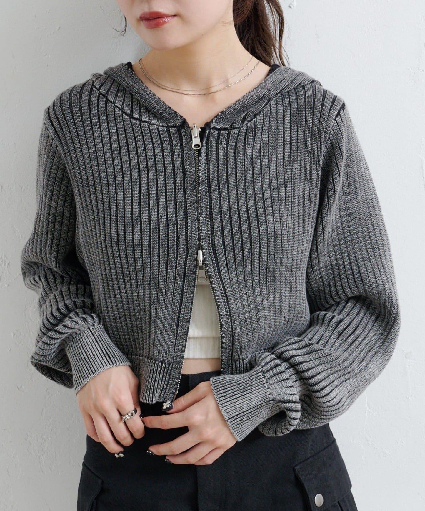 水洗雙面穿連帽衛衣