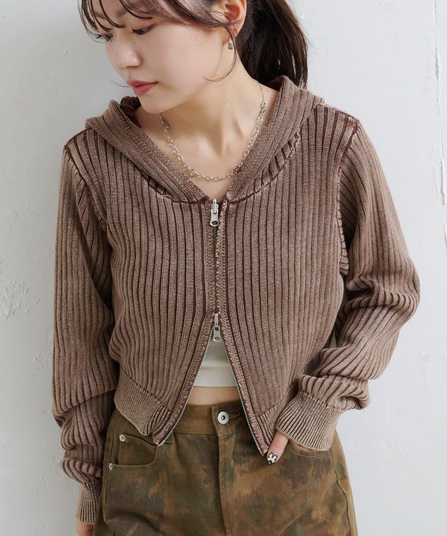 水洗雙面穿連帽衛衣