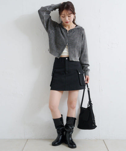 水洗雙面穿連帽衛衣