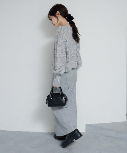 寬鬆粗線針織開衫