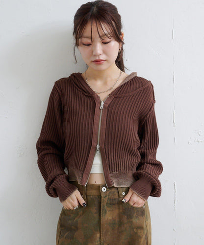 水洗雙面穿連帽衛衣