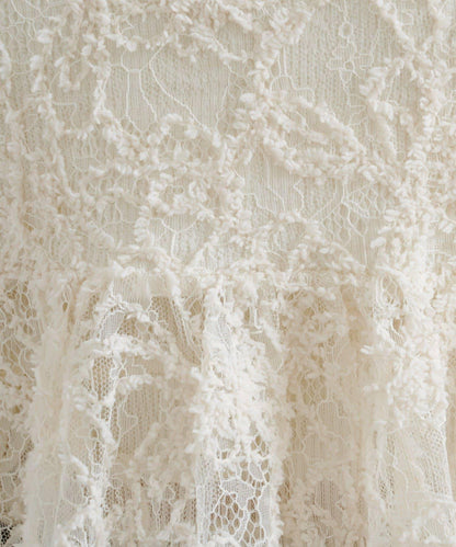 羽毛感蕾絲吊帶背心