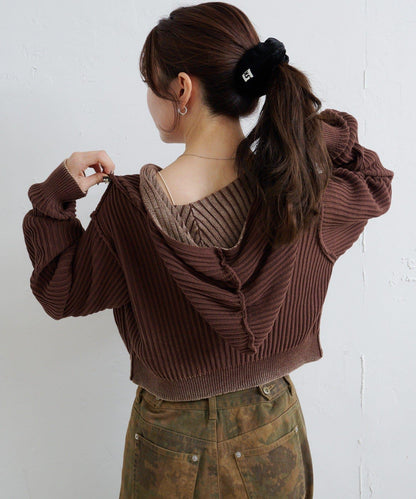 水洗雙面穿連帽衛衣