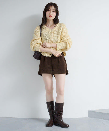 寬鬆粗線針織開衫