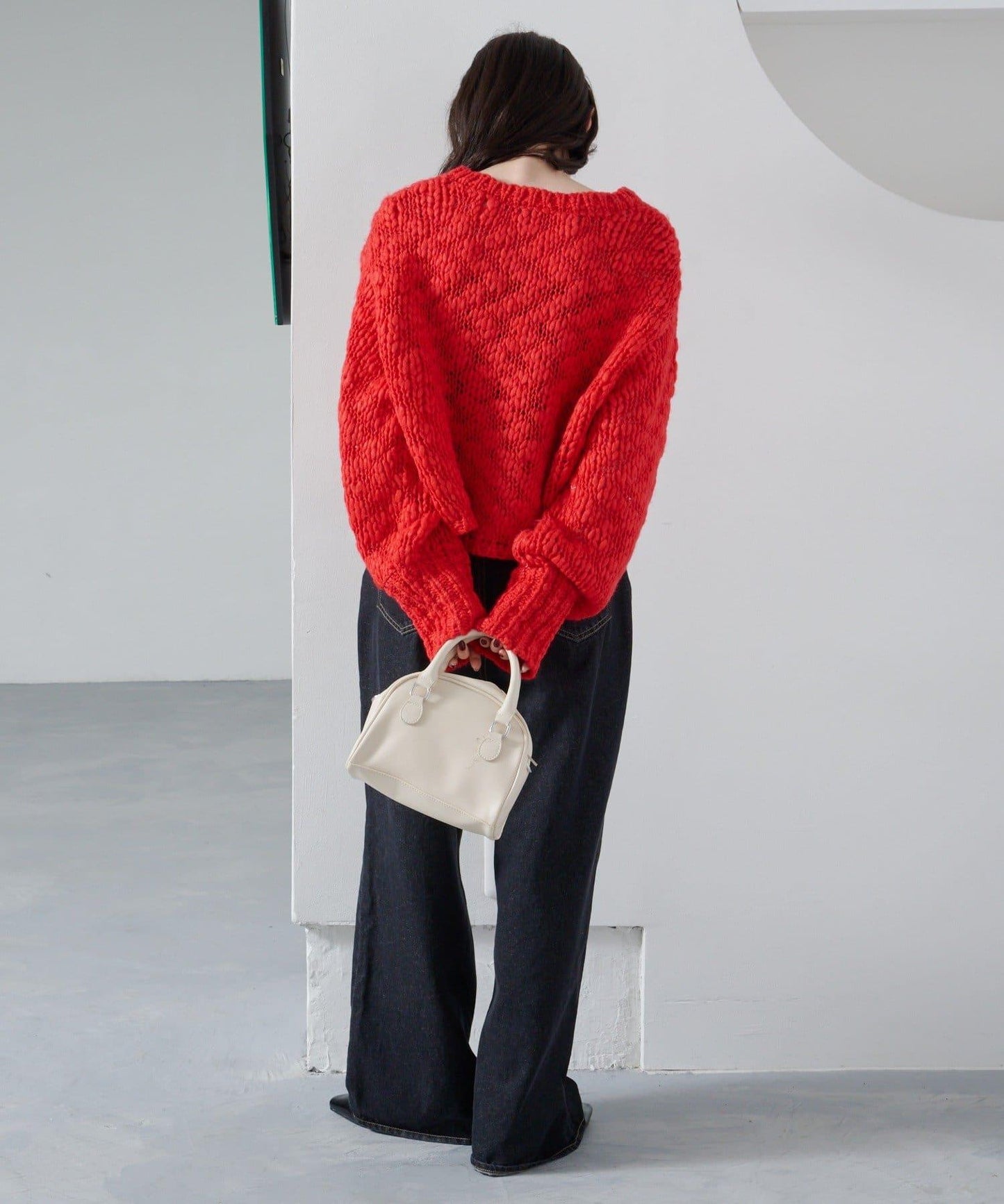 寬鬆粗線針織開衫