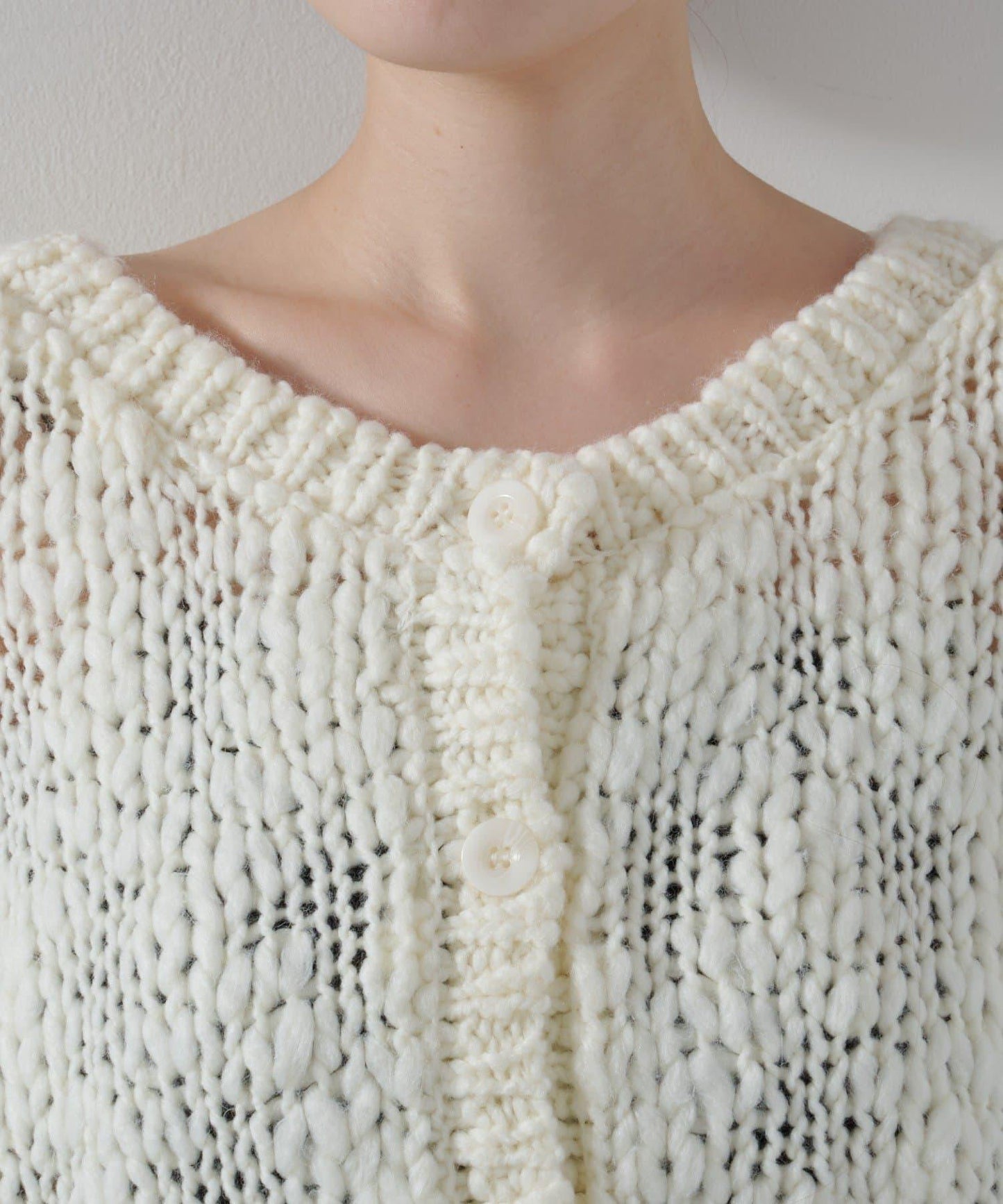 寬鬆粗線針織開衫