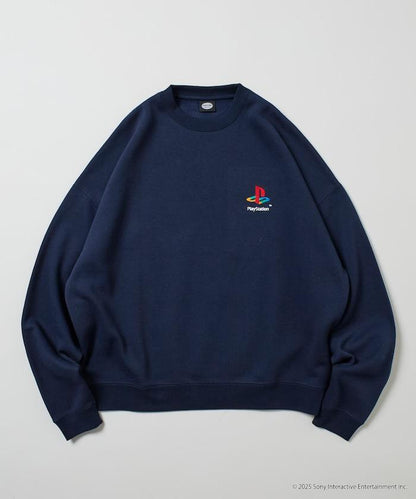 寬鬆版型 背部印花標誌 圓領衛衣 / PlayStation
