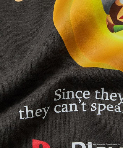 寬鬆版型 背部印花 圓領衛衣 / PlayStation 猴子捉捕