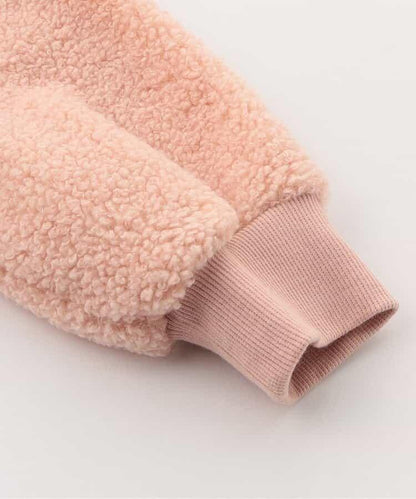 蝴蝶結裝飾毛絨連衣裙