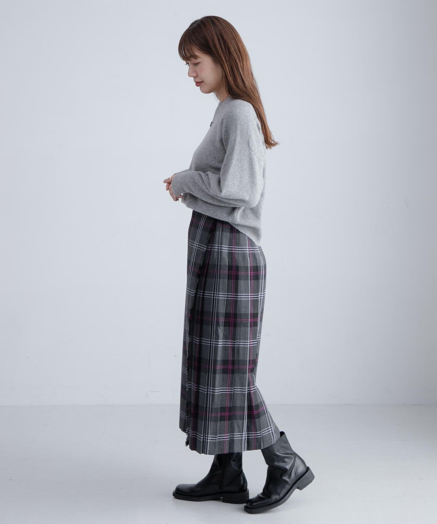 【特別】GLEN FYNE×Sonny Label 格紋拼接裙