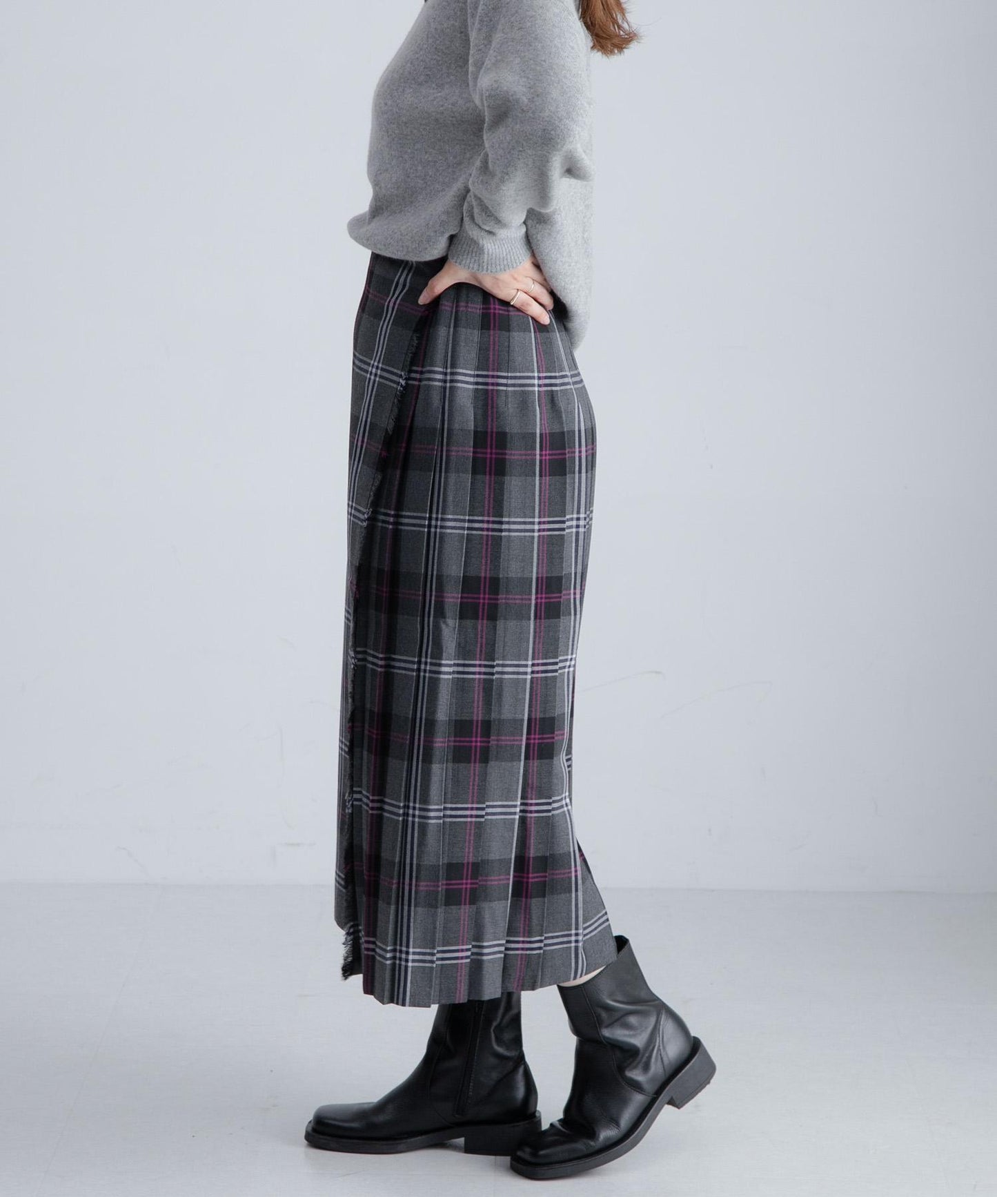 【特別】GLEN FYNE×Sonny Label 格紋拼接裙