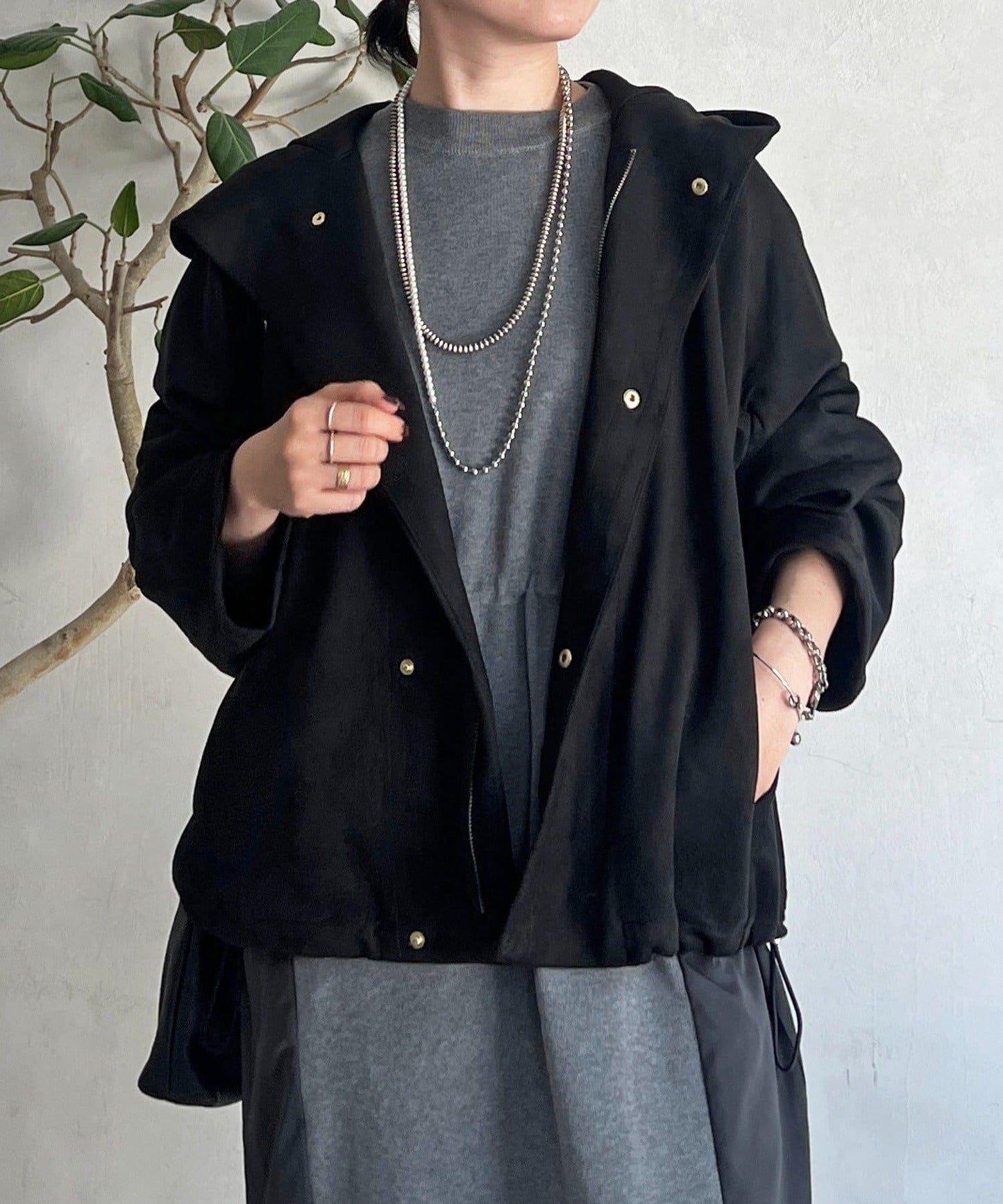 麂皮連帽夾克