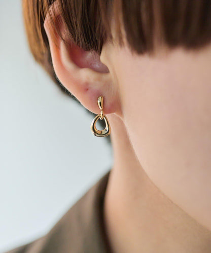 前置水滴環形耳環