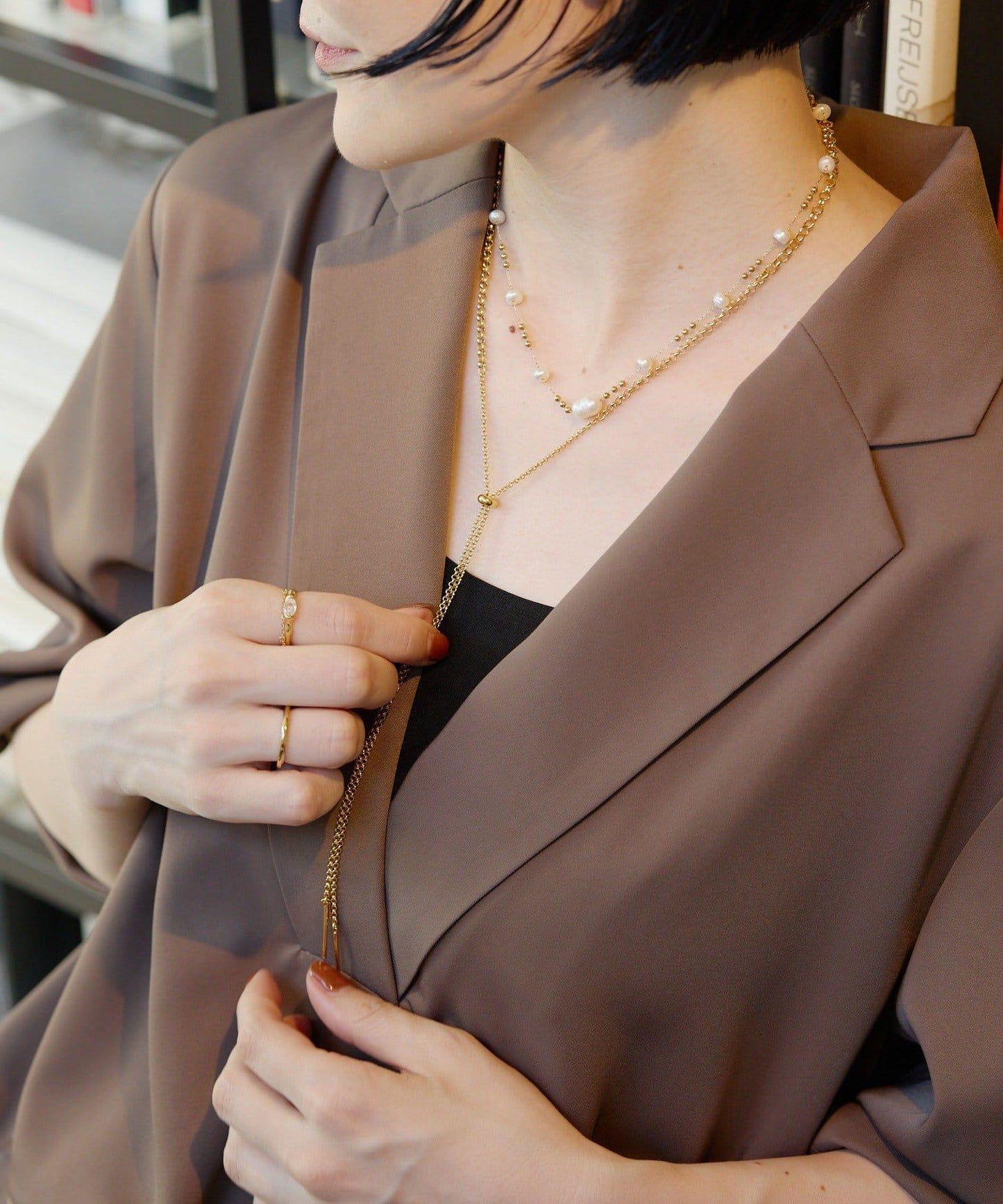 漸變色滑動項鍊