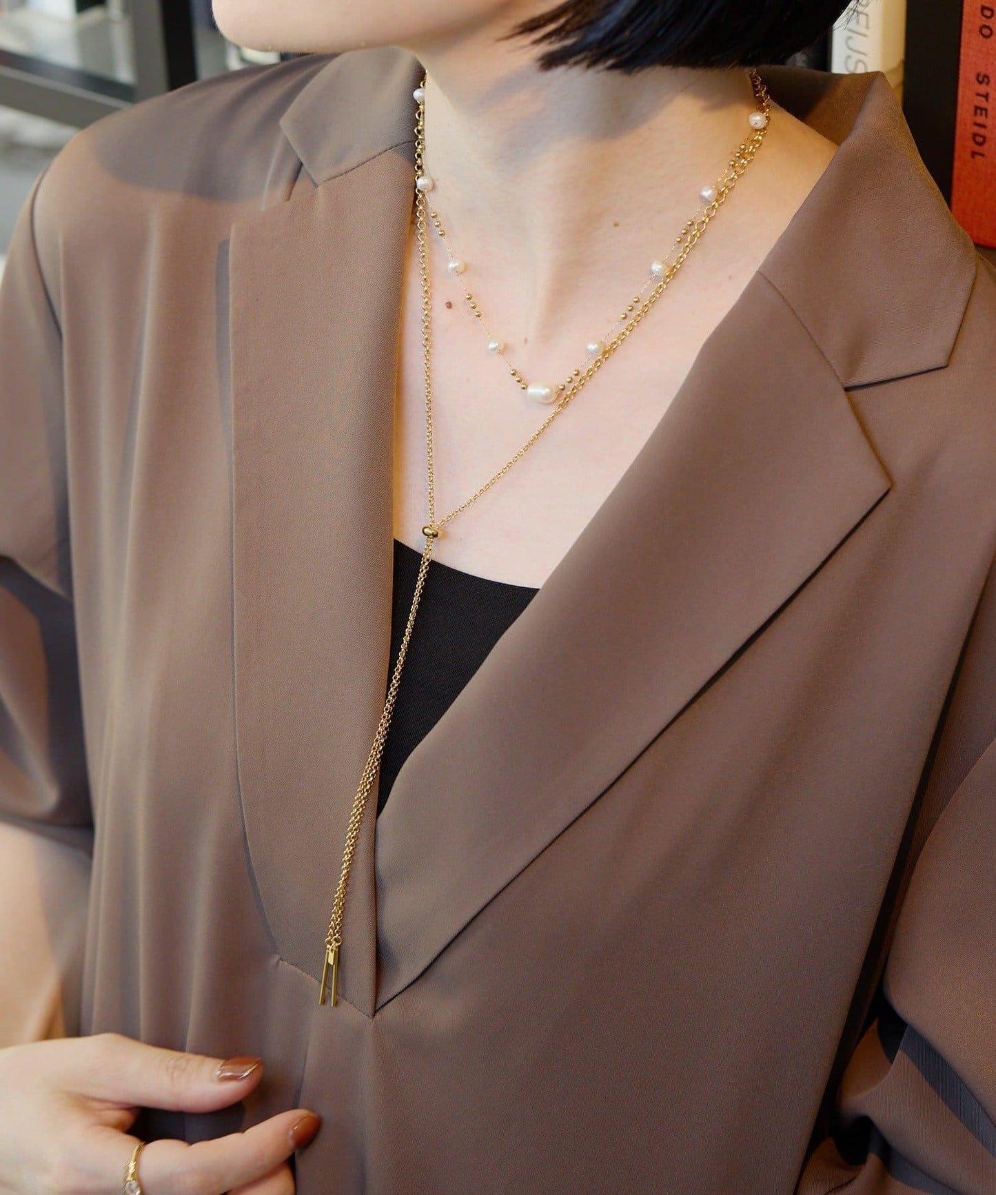 漸變色滑動項鍊