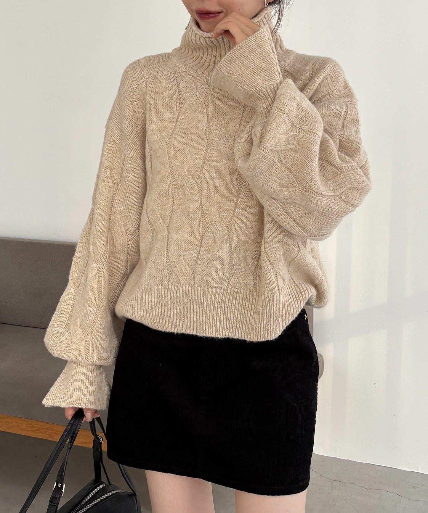 麻花糖果色針織衫