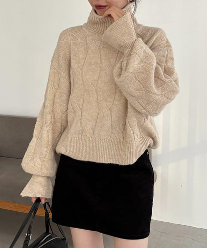 麻花糖果色針織衫