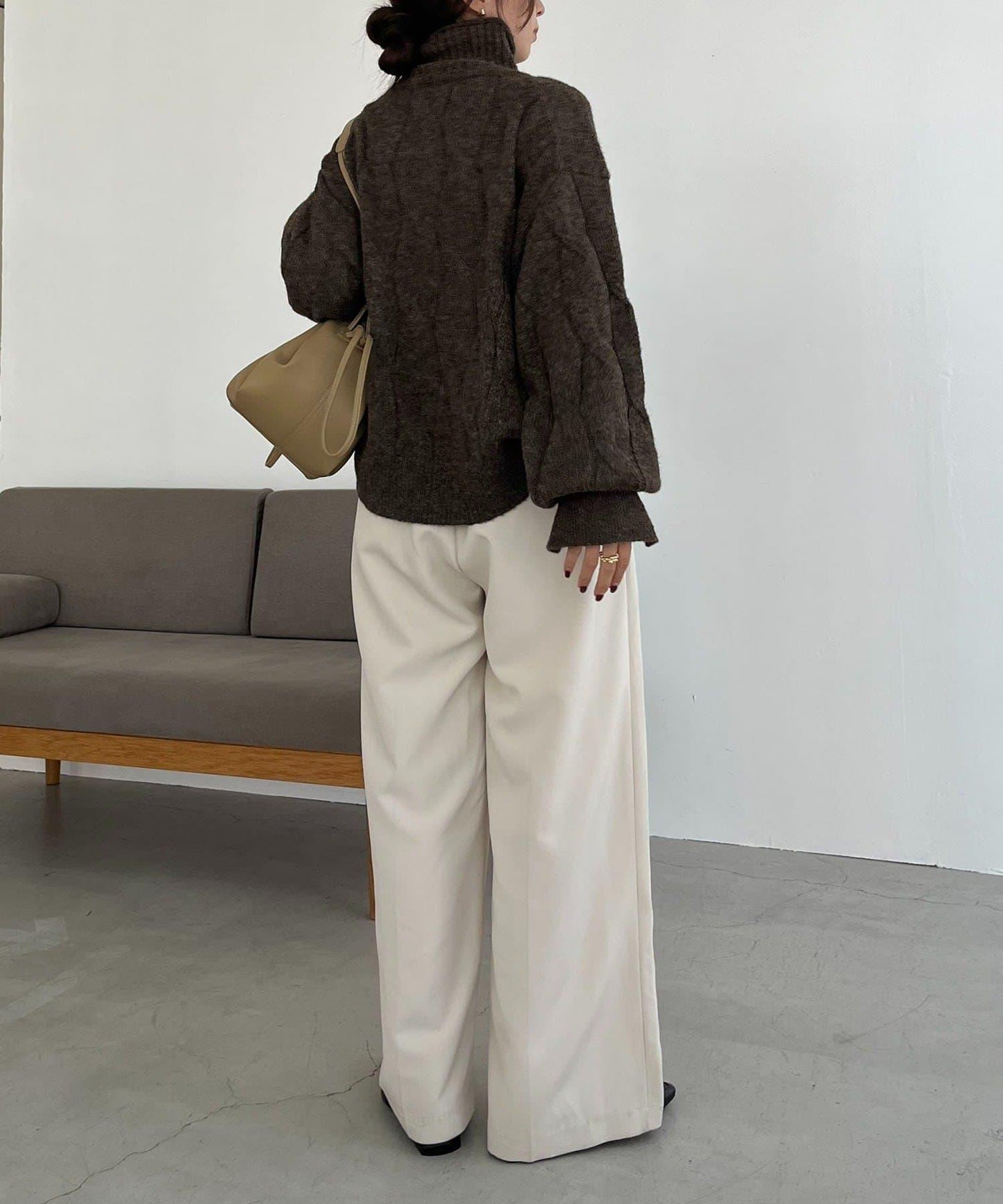 麻花糖果色針織衫