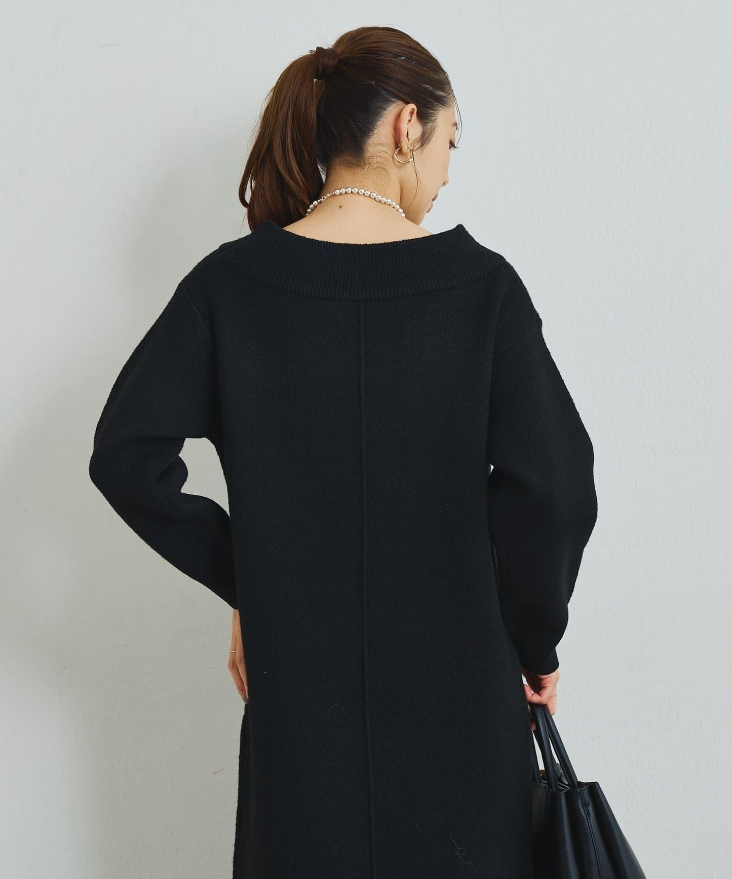 《大人可愛主角級單品◎》2WAY船領蝴蝶結針織連衣裙