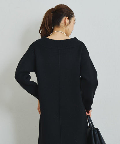 《大人可愛主角級單品◎》2WAY船領蝴蝶結針織連衣裙